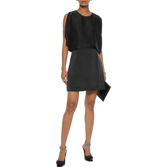 OPENING CEREMONY Open-Back Draped Silk Mini Dress - Picture 2 of 6